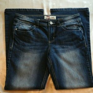 9 short flare jeans